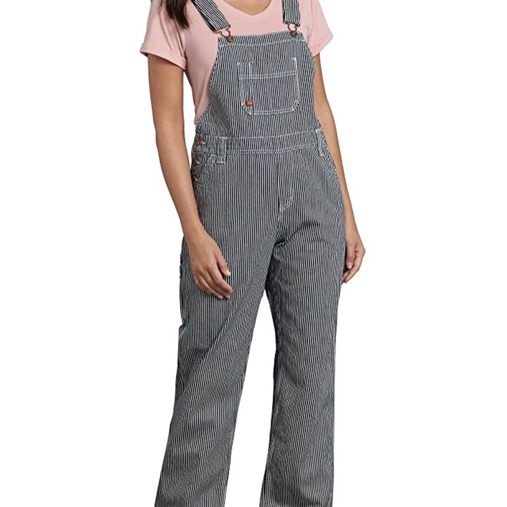 Dickies striped overalls